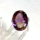 Ametrine Oval Faceted Ring Size 8.5 PRGJ487