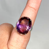 Ametrine Oval Faceted Ring Size 8.5 PRGJ487