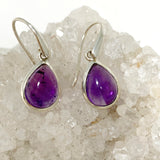 Amethyst Teardrop Cabochon Earrings PEGJ167