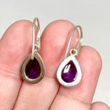 Amethyst Teardrop Cabochon Earrings PEGJ167