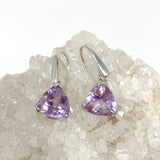 Amethyst Trilliion Faceted Earrings PEGJ166