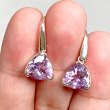 Amethyst Trilliion Faceted Earrings PEGJ166