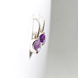 Amethyst Trilliion Faceted Earrings PEGJ166