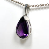 Amethyst large pear cut pendant HPGJ-01