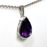 Amethyst large pear cut pendant HPGJ-01