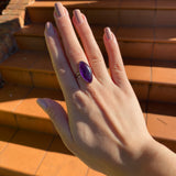 Amethyst marquise cabochon ring s.7 KPGJ1338