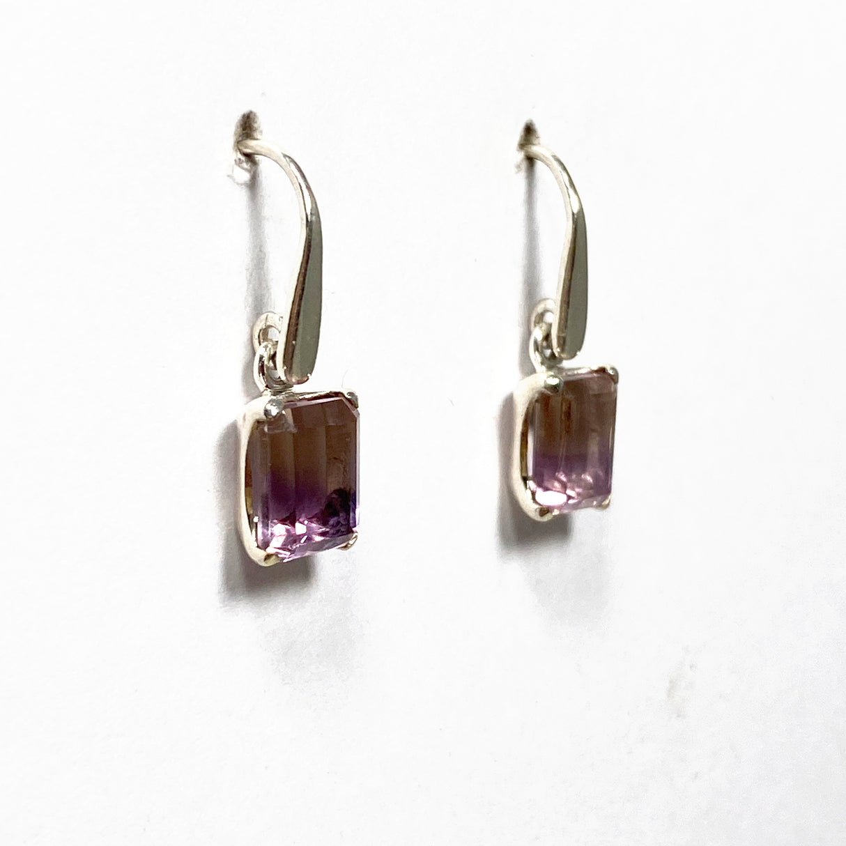 Ametrine Emerald Cut Faceted Earrings PEGJ163