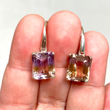 Ametrine Emerald Cut Faceted Earrings PEGJ164