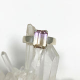 Ametrine Emerald Cut Faceted Ring PRGJ489