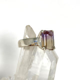 Ametrine Emerald Cut Faceted Ring PRGJ489