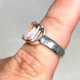 Ametrine Emerald Cut Faceted Ring PRGJ489