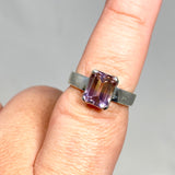 Ametrine Emerald Cut Faceted Ring PRGJ489