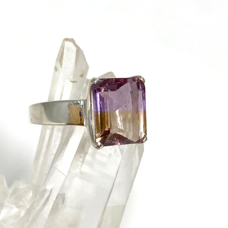 Ametrine Emerald Cut Faceted Ring Size 10 PRGJ491