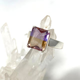 Ametrine Emerald Cut Faceted Ring Size 10 PRGJ491