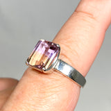 Ametrine Emerald Cut Faceted Ring Size 10 PRGJ491