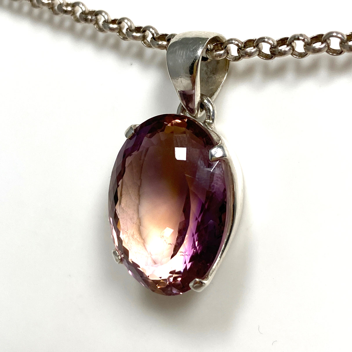 Ametrine Oval Faceted Pendant PPGJ778