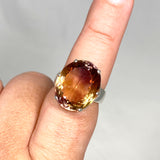 Ametrine Oval Faceted Ring Size 8.5 PRGJ488