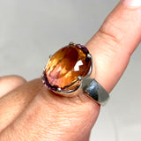 Ametrine Oval Faceted Ring Size 8.5 PRGJ488