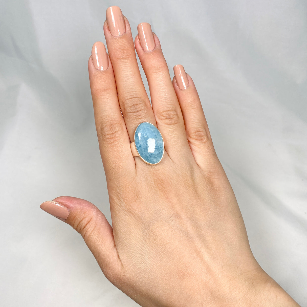 Aquamarine Oval Ring Size 9 KRGJ3258