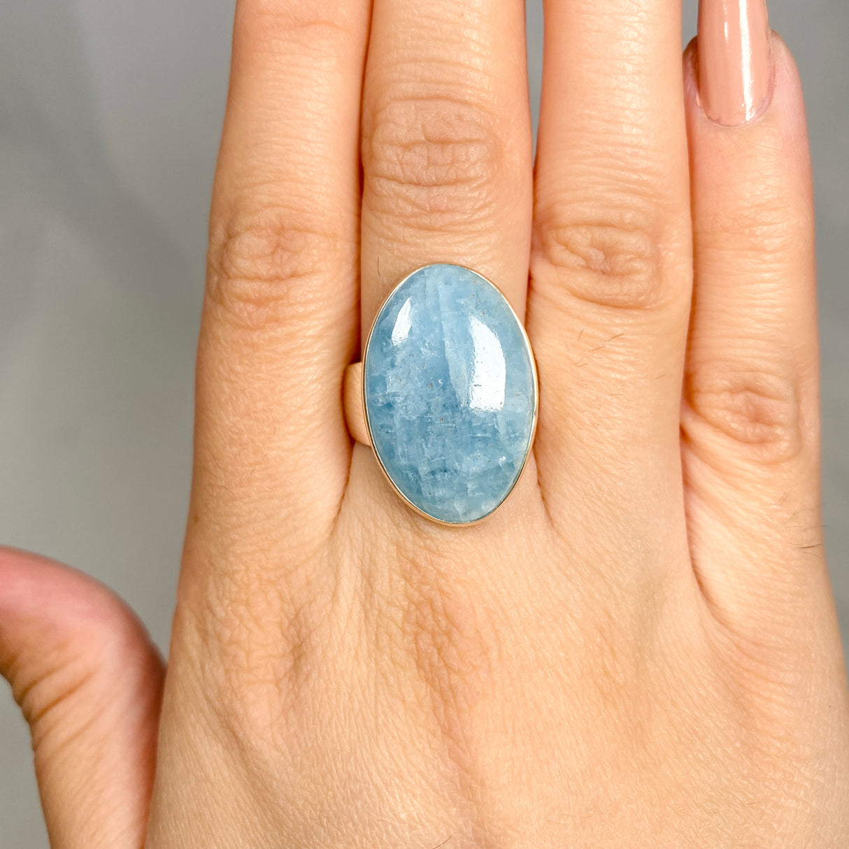 Aquamarine Oval Ring Size 9 KRGJ3258