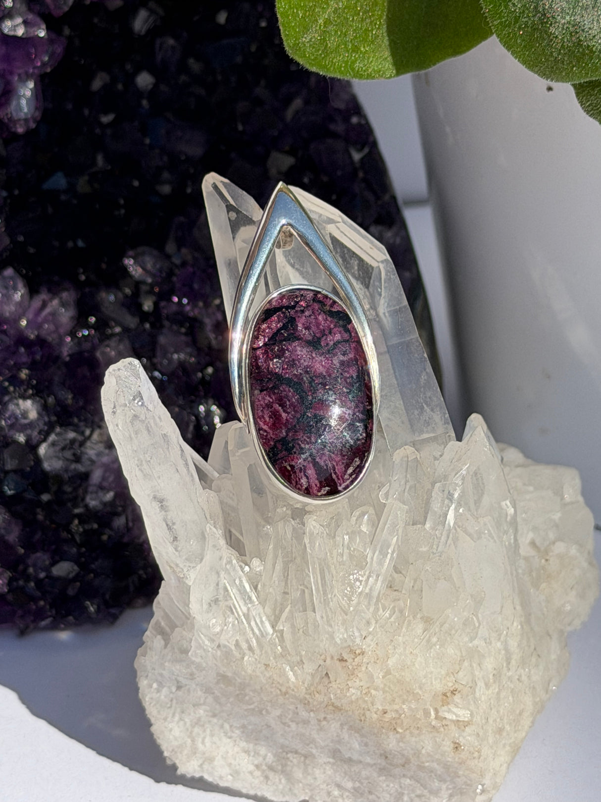 Blue Turtles Eudialyte Statement Sterling Silver Pendant BTP-154