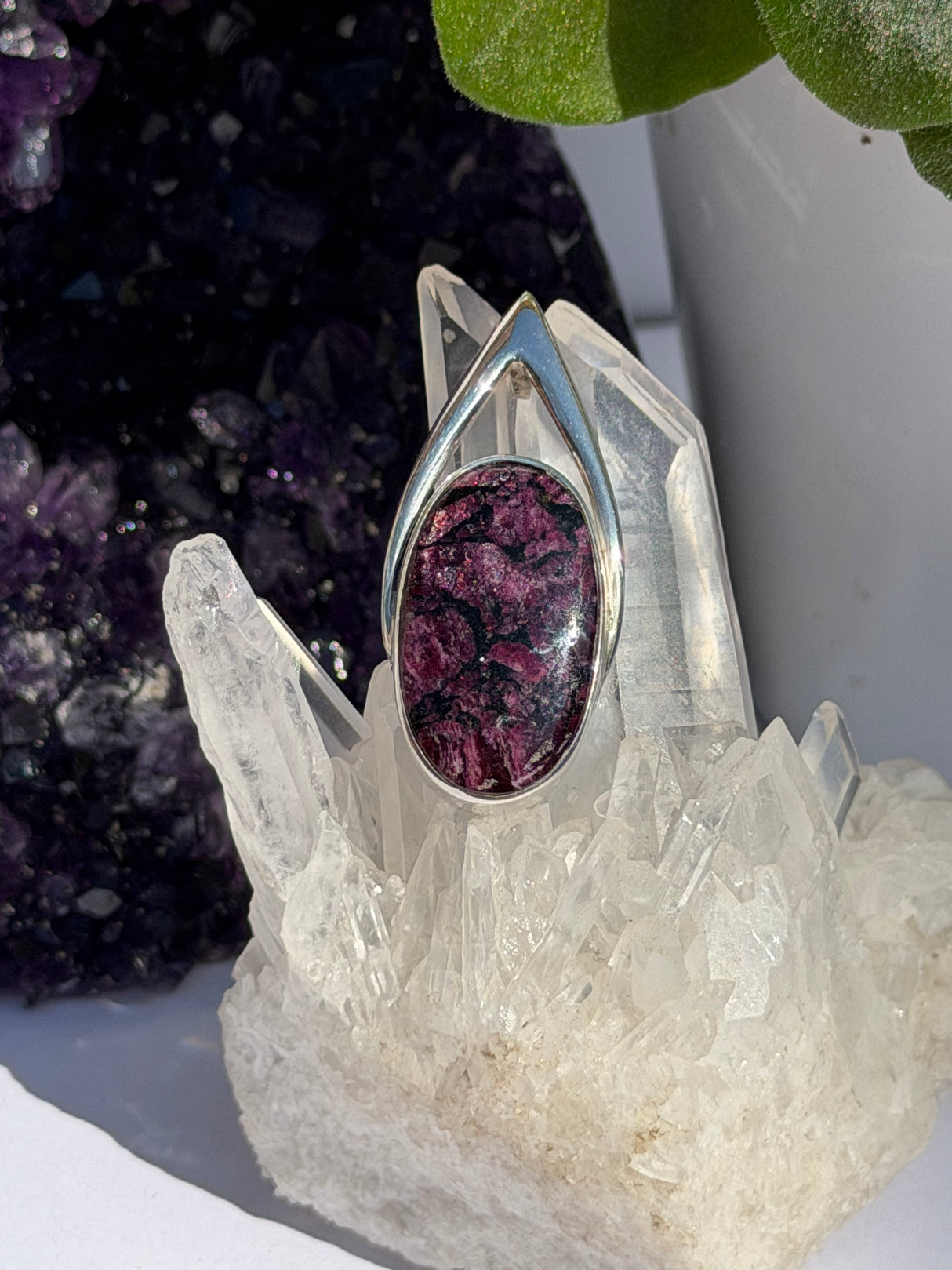 Blue Turtles Eudialyte Statement Sterling Silver Pendant BTP-154