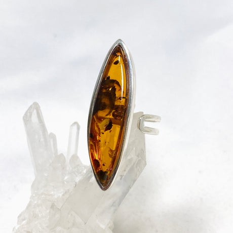 Baltic Cognac Amber Freeform Ring Adjustable AMB242