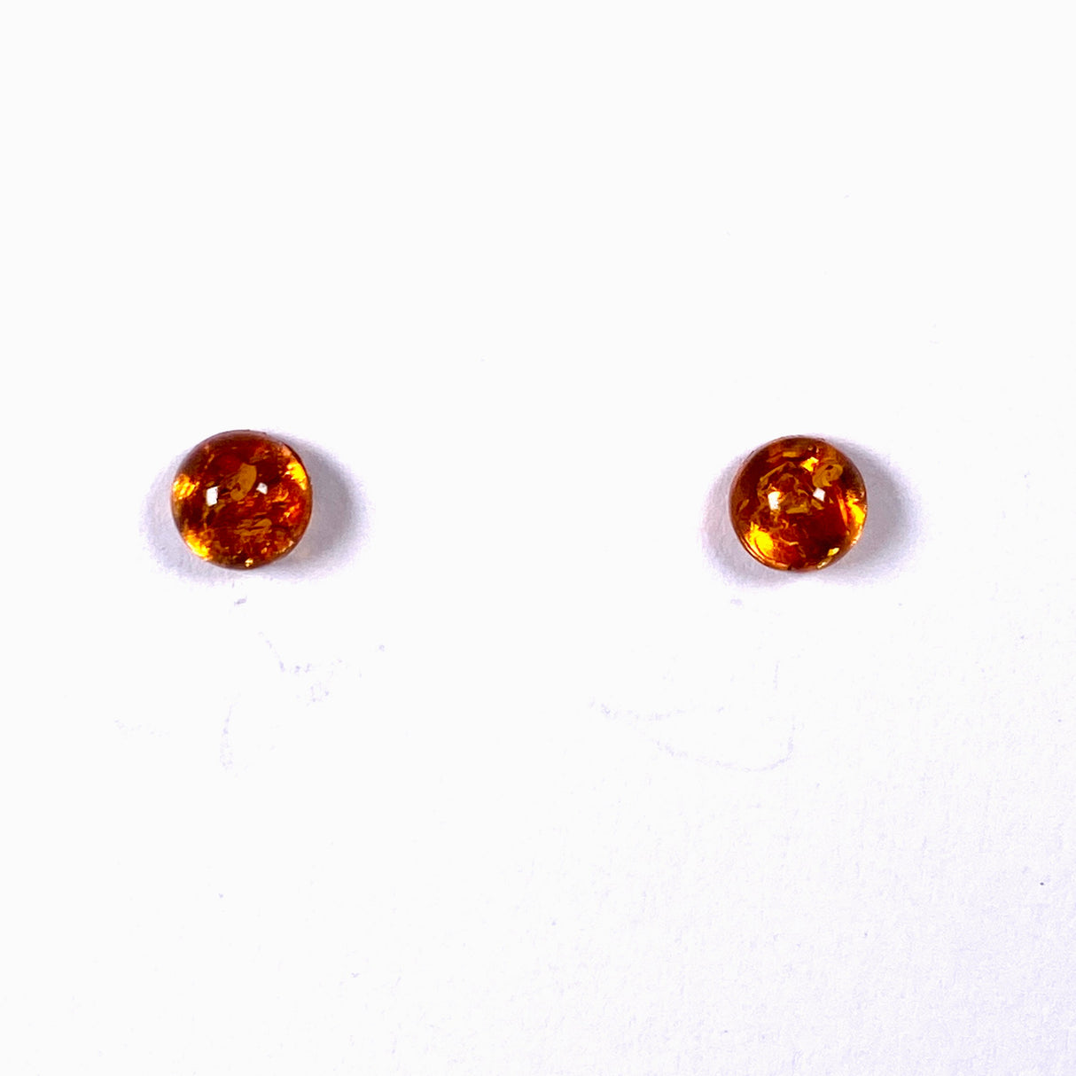 Baltic Amber round stud earrings