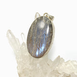 Belomorite (Sunstone with Moonstone "Eclipse" Stone) Oval Cabochon Pendant in a Hammered Setting KPGJ4698