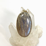 Belomorite (Sunstone with Moonstone "Eclipse" Stone) Oval Cabochon Pendant in a Hammered Setting KPGJ4698