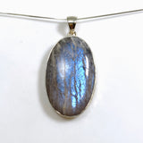 Belomorite (Sunstone with Moonstone "Eclipse" Stone) Oval Cabochon Pendant in a Hammered Setting KPGJ4698