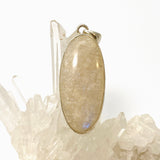 Belomorite (Sunstone with Moonstone "Eclipse" Stone) Oval Cabochon Pendant in a Hammered Setting KPGJ4699