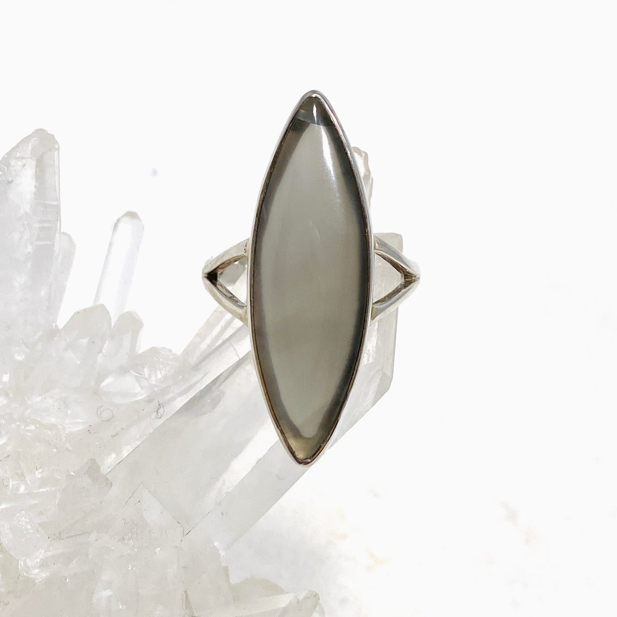 Black Moonstone Marquise Ring Size 11 KRGJ2198