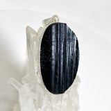 Black Tourmaline Oval Raw Pendant KPGJ4598