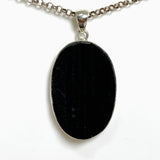 Black Tourmaline Oval Raw Pendant KPGJ4598