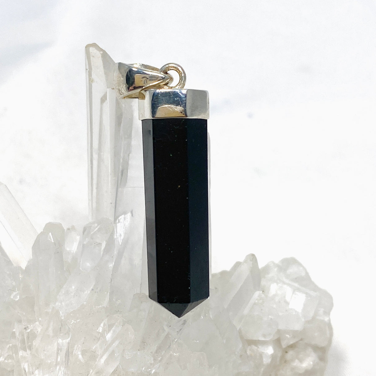 Black Tourmaline Point Pendant 5cm