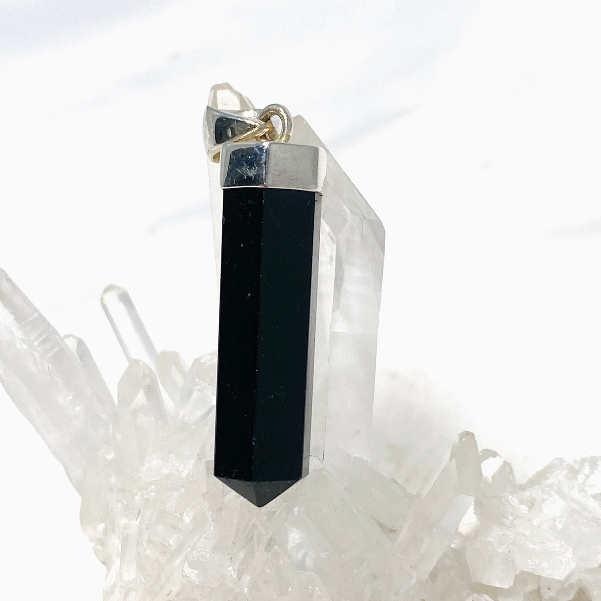 Black Tourmaline Point Pendant 5cm