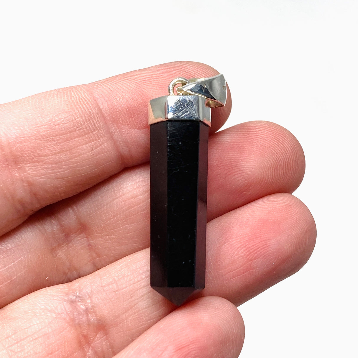 Black Tourmaline Point Pendant 5cm