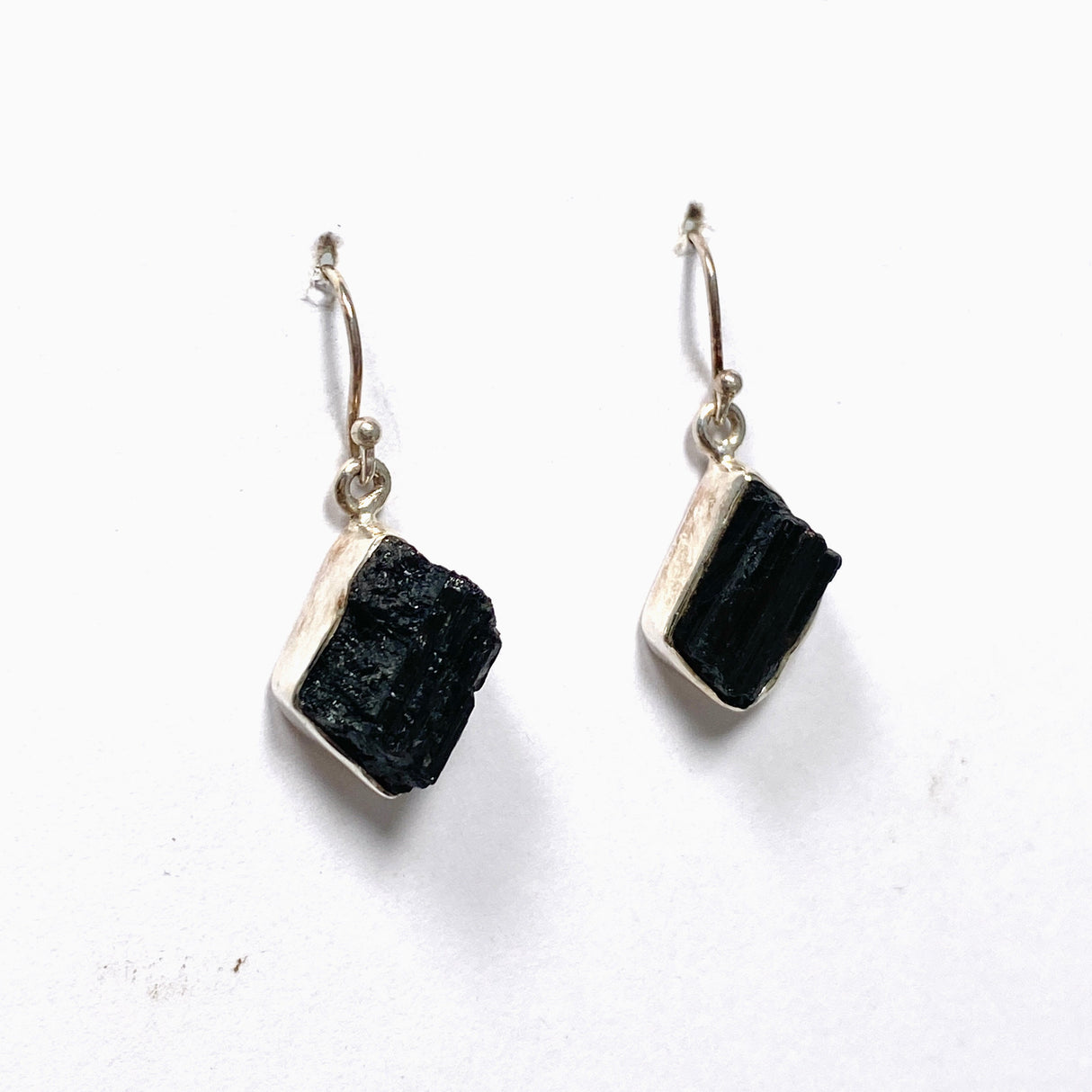 Black Tourmaline Raw Earrings KEGJ987