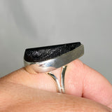 Black Tourmaline Teardrop Raw Split Band Ring Size 10 KRGJ3276