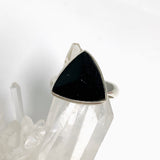 Black Tourmaline Triangular Faceted Ring Size 10 PRGJ495