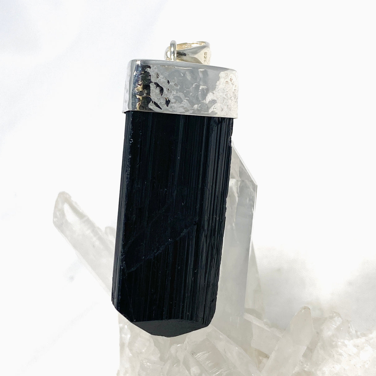 Black Tourmaline Raw Pendant KPGJ3694