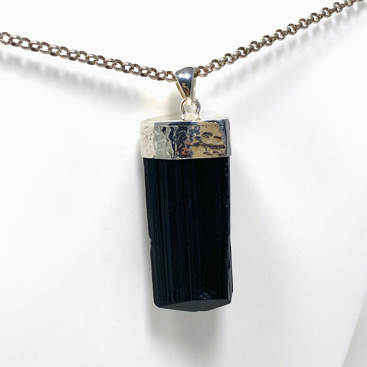 Black Tourmaline Raw Pendant KPGJ3694