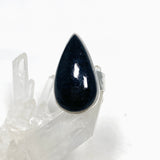 Black Tourmaline Teardrop Hammered Band Ring Size 7 KRGJ2874