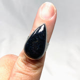 Black Tourmaline Teardrop Hammered Band Ring Size 7 KRGJ2874