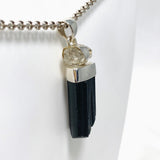 Black Tourmaline with Black Tourmaline in Quartz Raw Pendant KPGJ3695