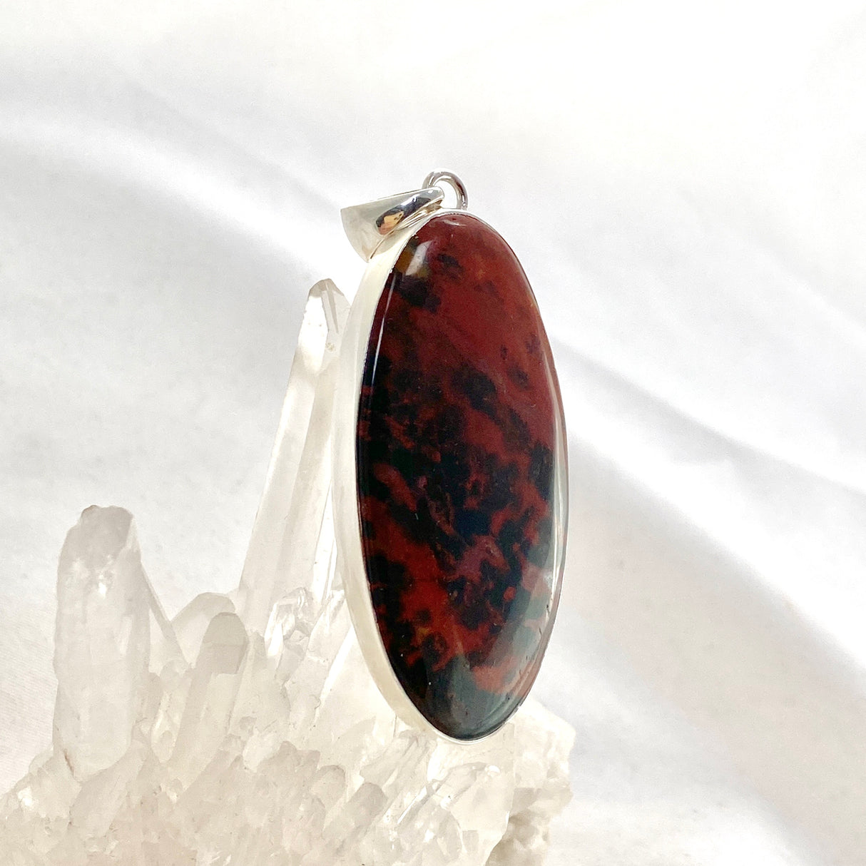 Bloodstone Oval Cabochon Pendant KPGJ4740