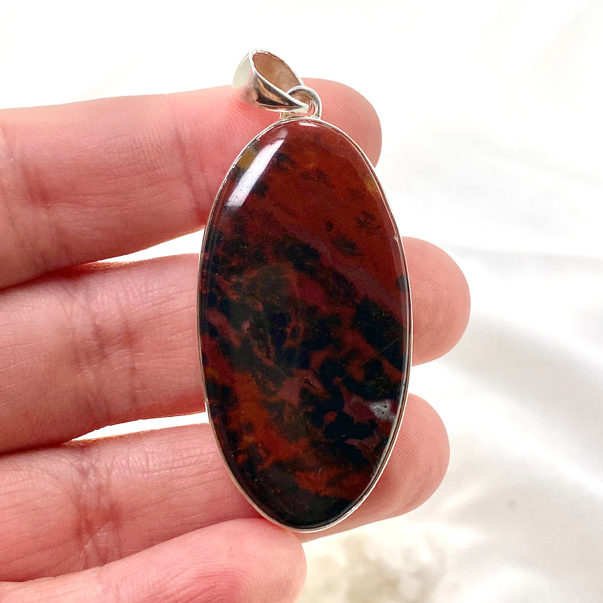 Bloodstone Oval Cabochon Pendant KPGJ4740