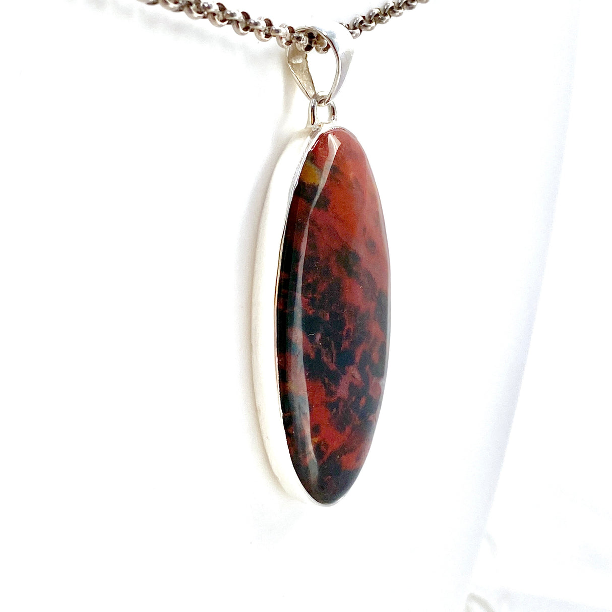 Bloodstone Oval Cabochon Pendant KPGJ4740