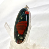 Bloodstone Oval Cabochon Pendant in a Hammered Setting KPGJ4739